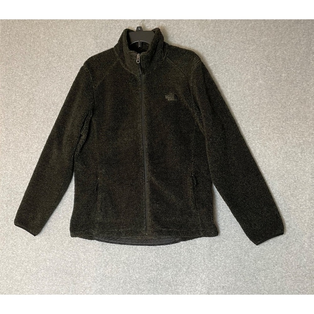 The North Face Osito Fleece‎ Womens XL Dark Green Full Zip Pockets Outdoor